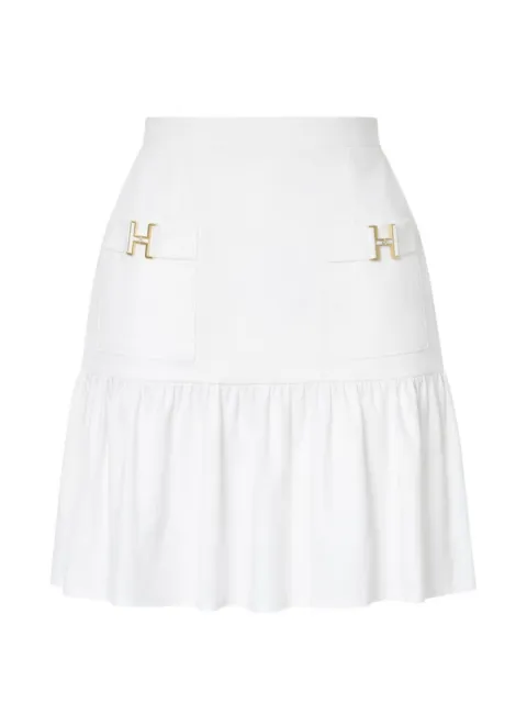 Elisabetta Franchi falda corta con cintura alta y detalles