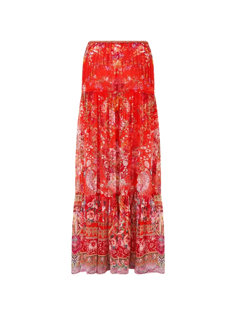  Camilla Olé Olé Tiered Ruffle Maxi Skirt 