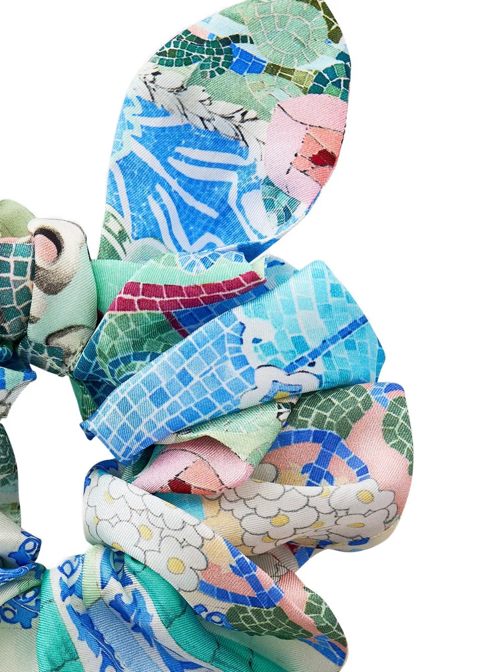  Camilla Tie Print Scrunchie - Blue 