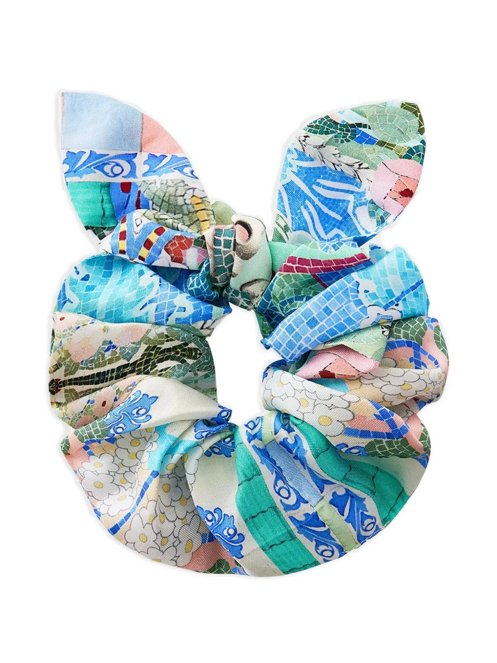 Camilla tie print scrunchie - Blu