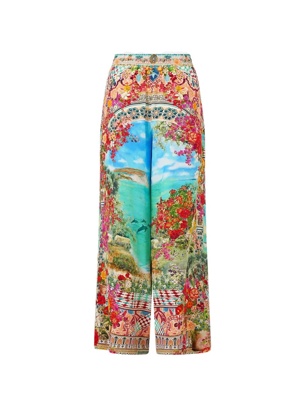  Camilla Pantalon Droit Imprimé Meet Me In Mallorca - Rouge 