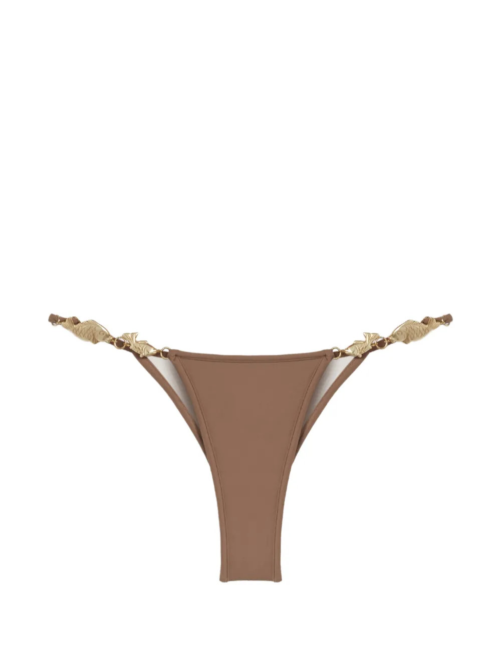 Reina Olga fish-charm bikini bottom - Marrone