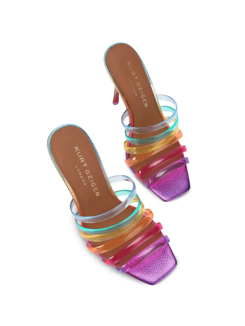 Kurt Geiger Rainbow sandalen met bandjes Bruin