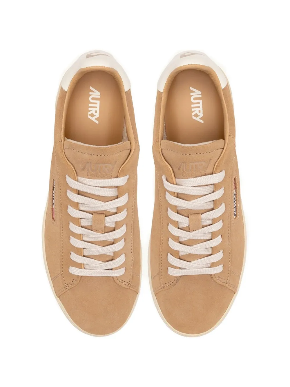 Autry Dallas Low suède sneakers met logodetail Beige