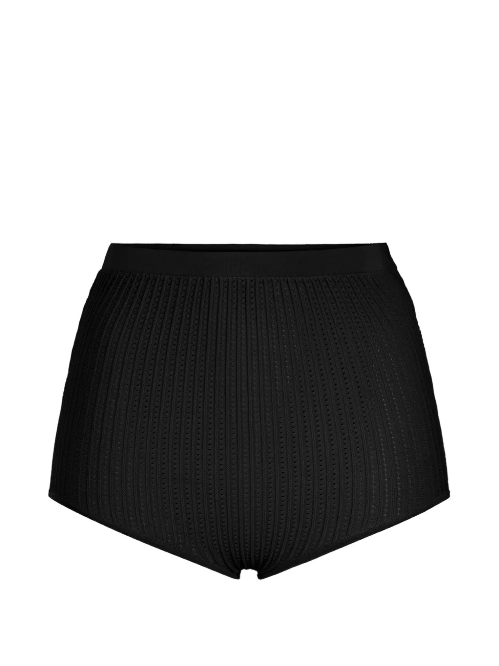 Elisabetta Franchi knit tubular-trimmings shorts - Nero