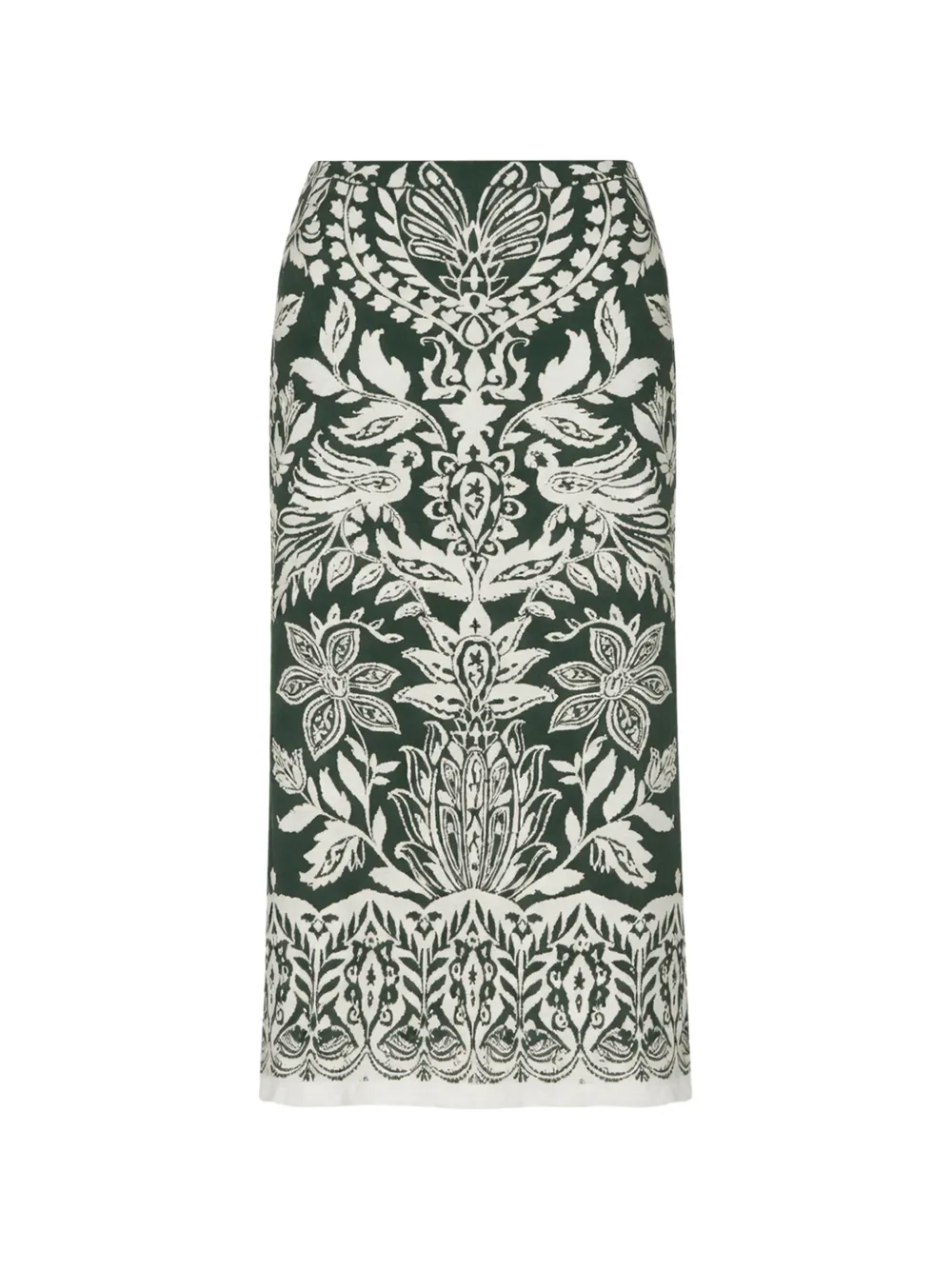 FARM Rio Gonna a vita alta con stampa a fiori - Verde