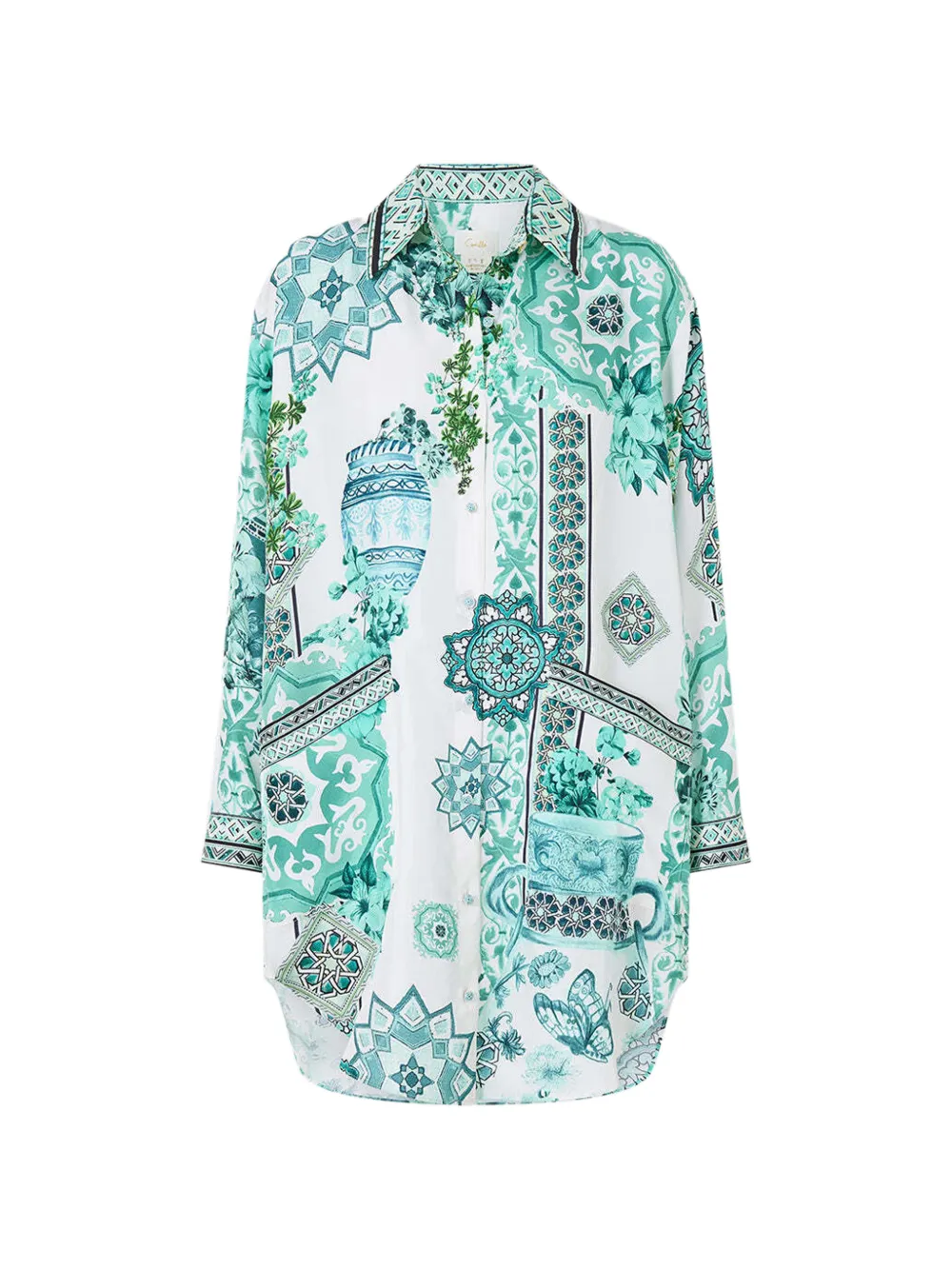 Camilla pockets balearic bebé shirt tunic - Bianco