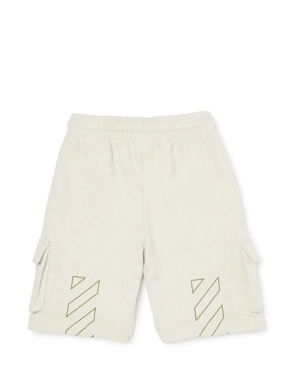  Off-white Kids Arrow-logo Cargo Shorts - Neutrals 