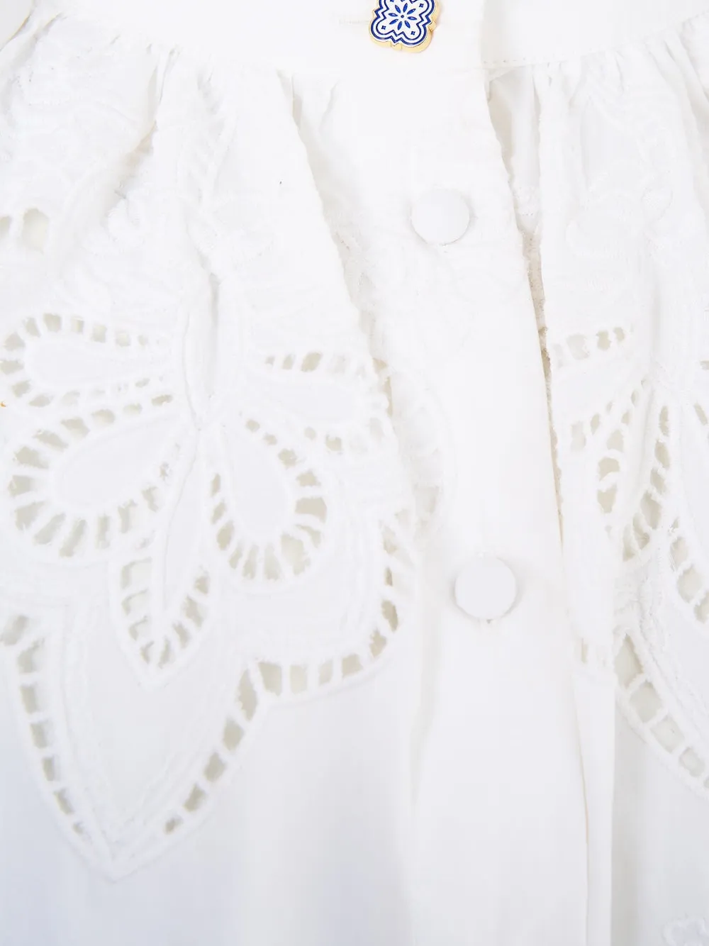  Camilla Frill-sleeve Blouse - White 