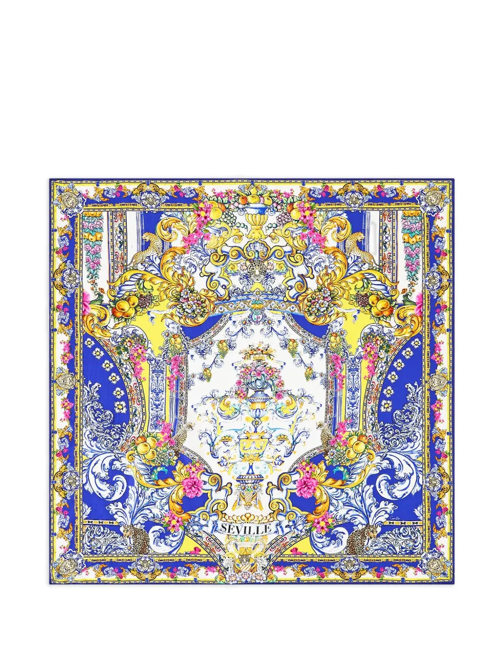Camilla España Nirvana square scarf - Blu