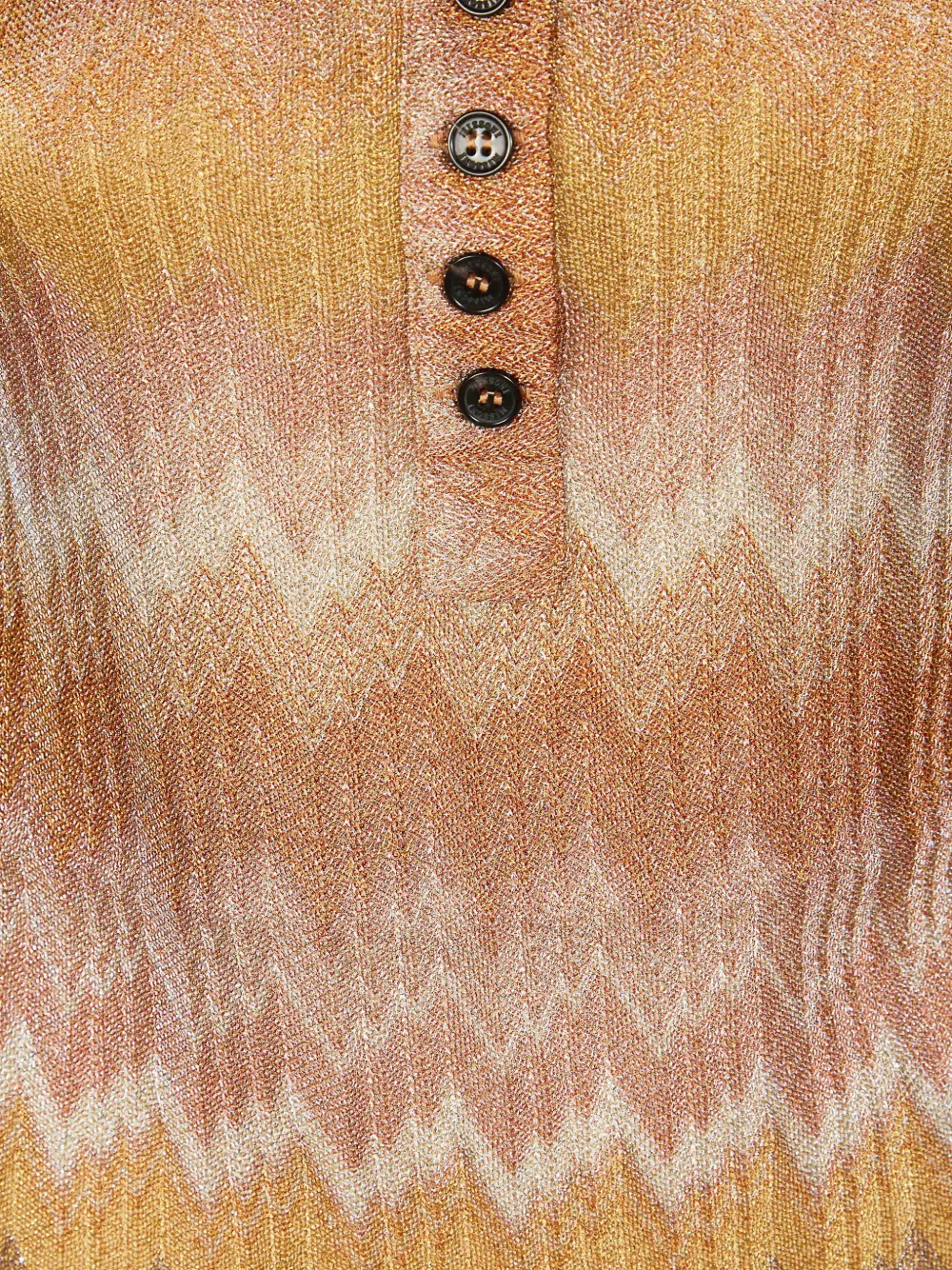  Missoni Button-front Chevron Top - Yellow 