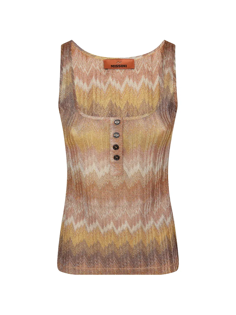 Missoni button-front chevron top - Giallo