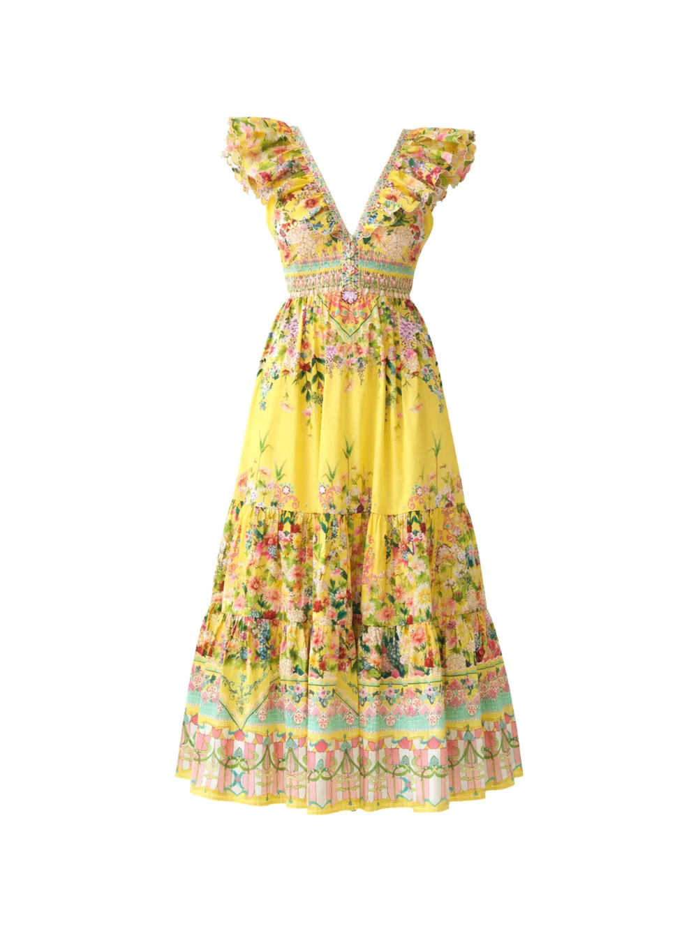 Camilla Lady Limonada midi dress - Giallo