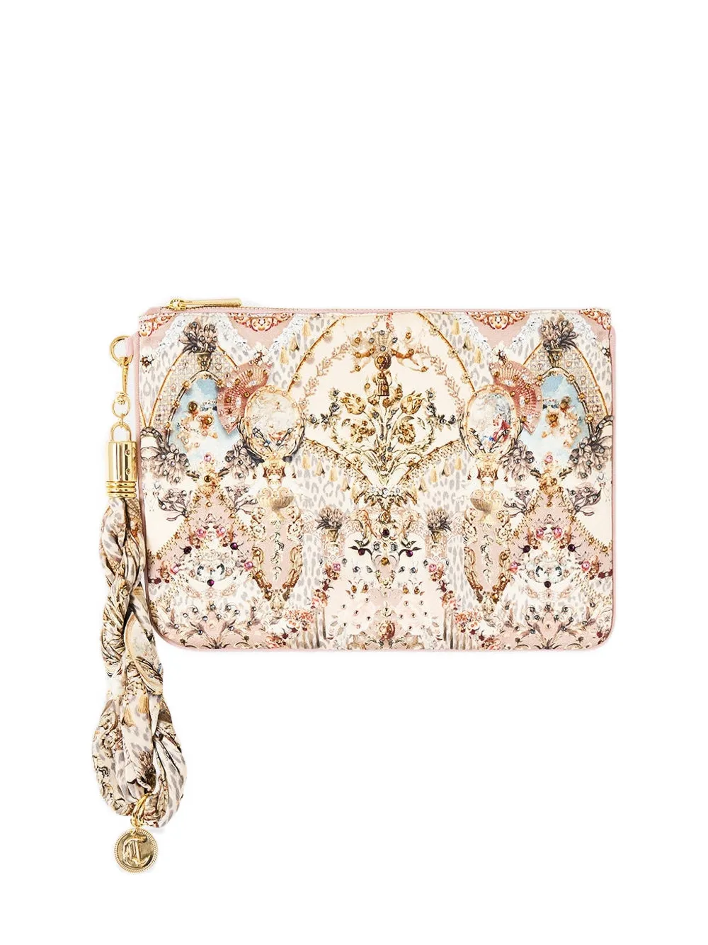 Camilla Aranjuez Animalia scarf-detail clutch - Toni neutri