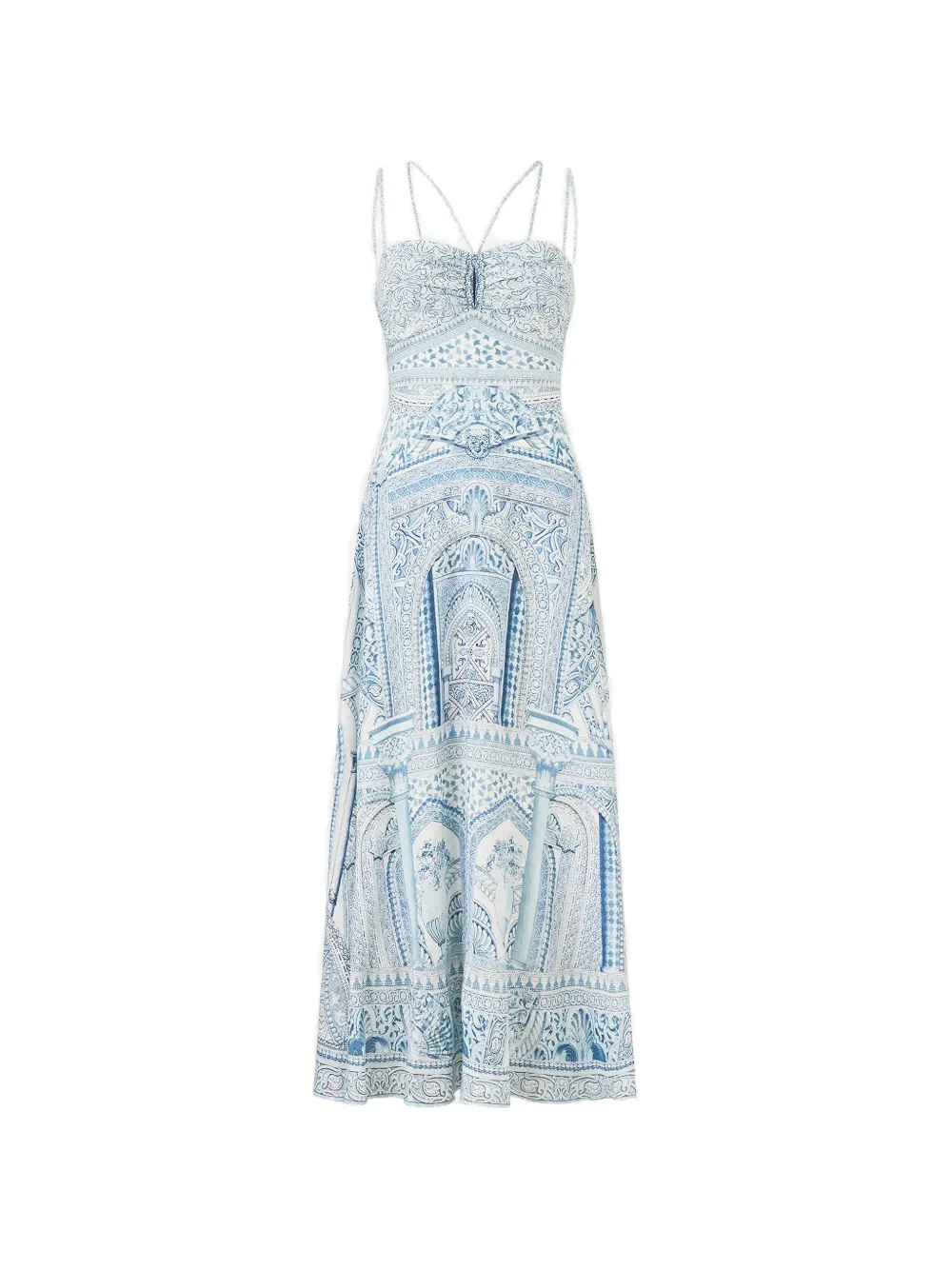 Camilla The Hum of the Alhambra strap detail maxi dress - Bianco