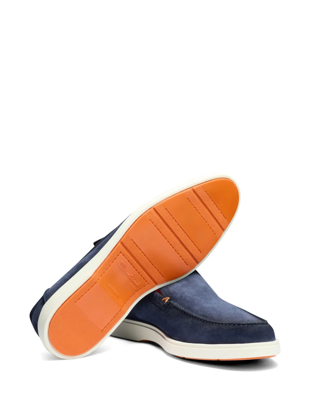 Santoni Detroit suède loafers Blauw