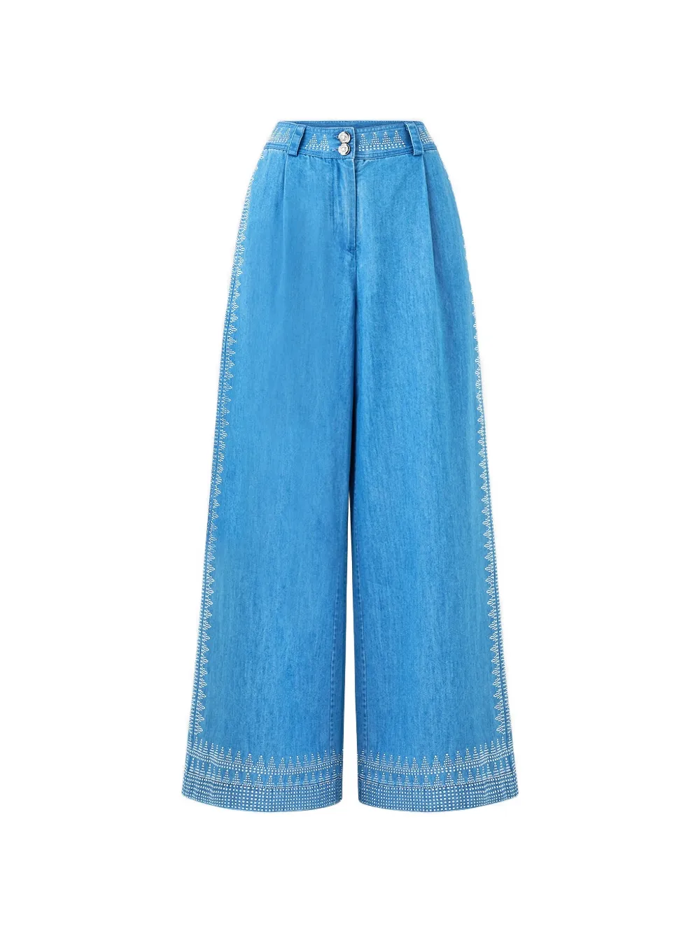 Camilla The Hum of the Alhambra wide leg trousers - Blu