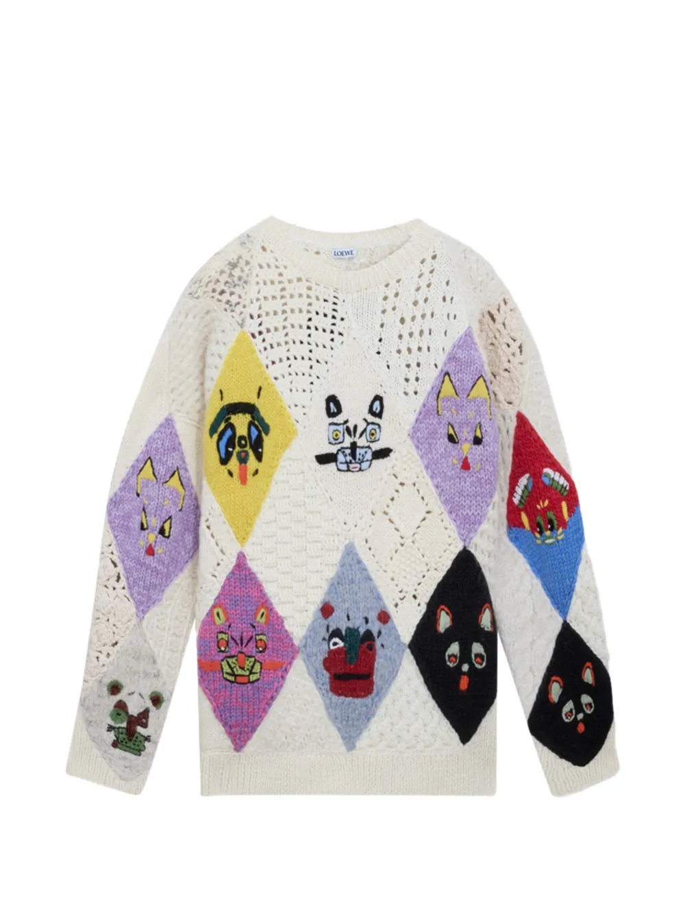 LOEWE x Louis Wain Futuristic cat sweater - Toni neutri