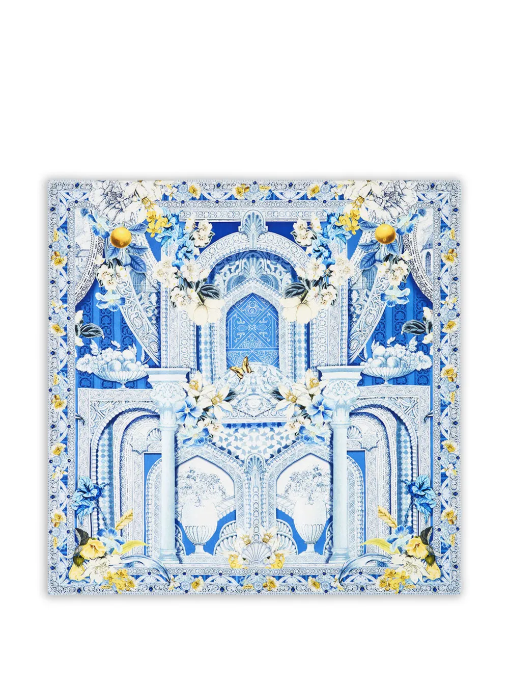 Camilla De Nada Granada crystal-embellishments scarf - Blu