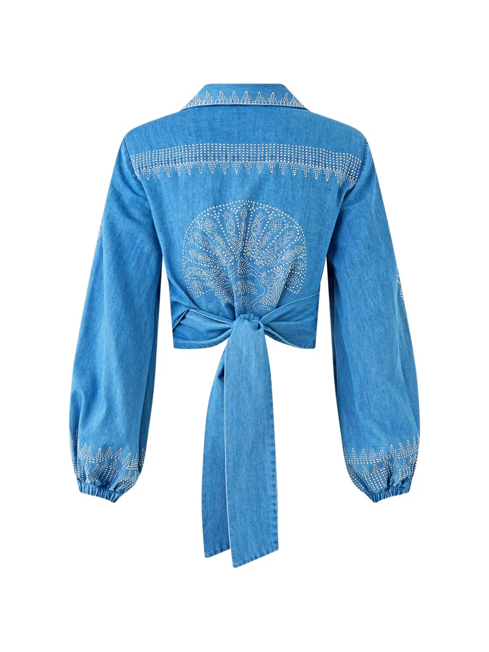  Camilla The Hum Of The Alhambra Cropped Wrap Shirt - Blue 