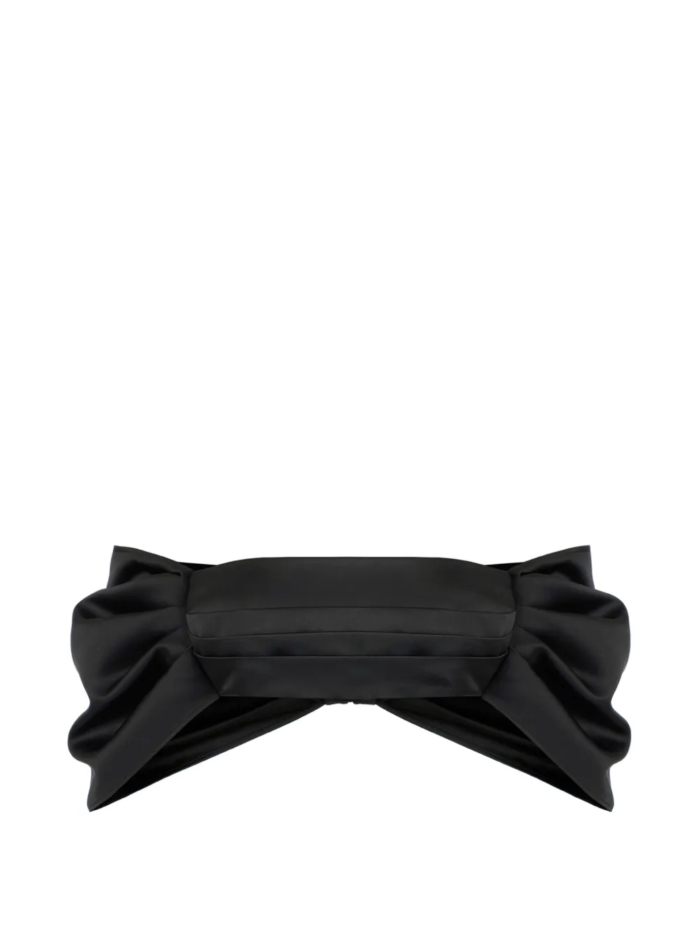 Elisabetta Franchi bow satin top - Nero