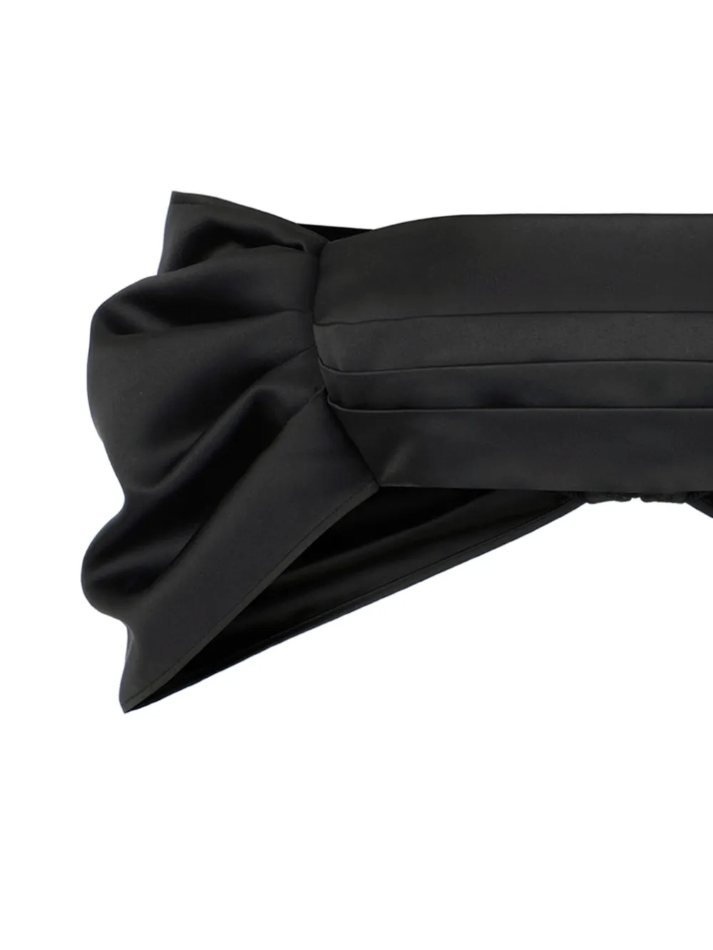  Elisabetta Franchi Bow Satin Top - Black 
