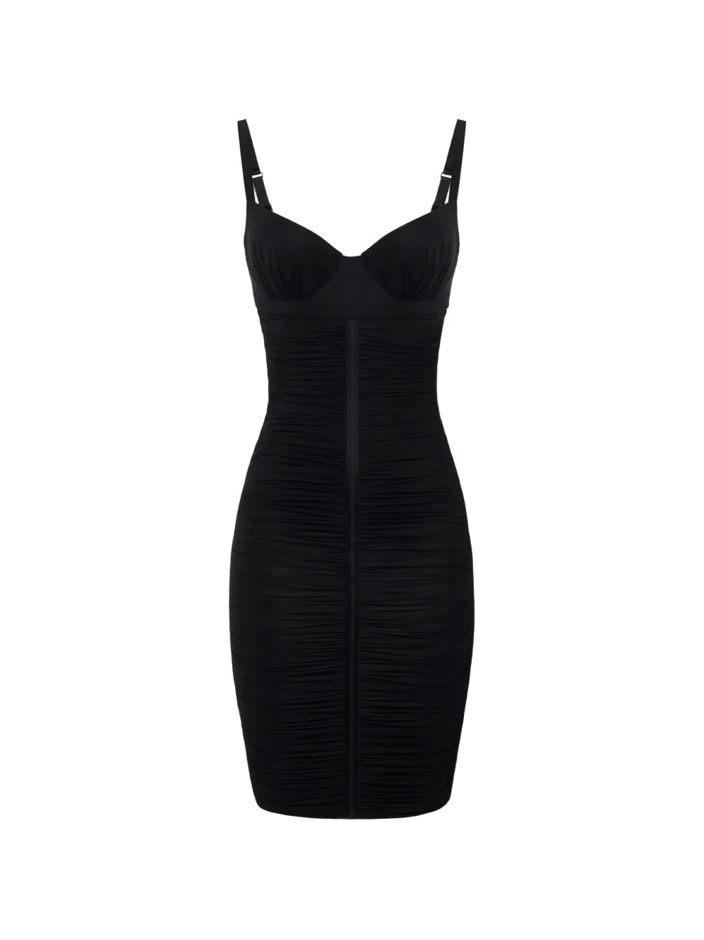 Elisabetta Franchi draped jersey sheath dress - Nero