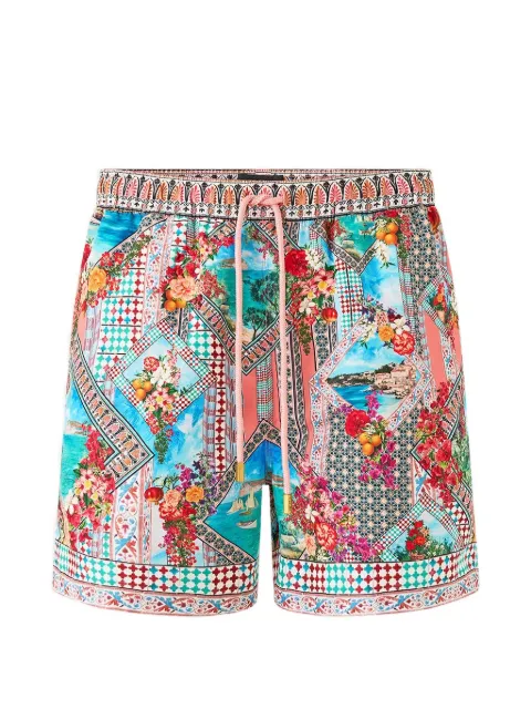 Camilla floral-print swim shorts