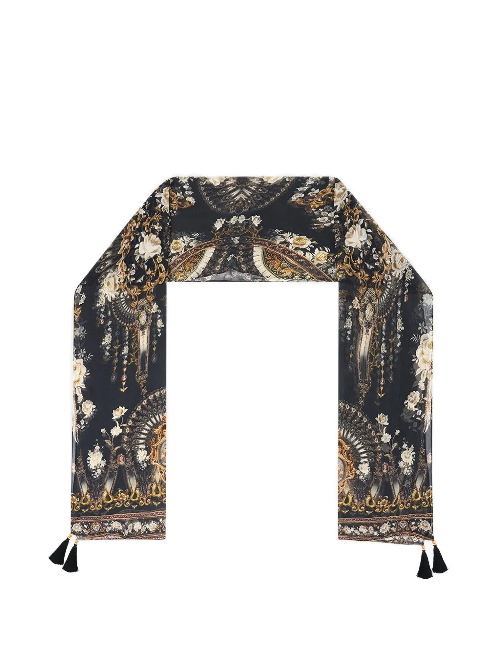 Camilla Flamenco folklore scarf - Nero