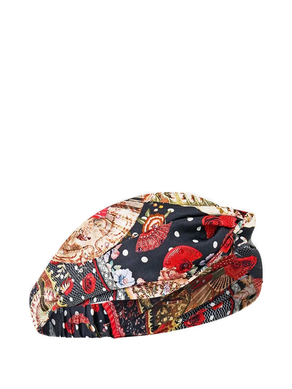  Camilla Twisted Patterned Headband - Black 