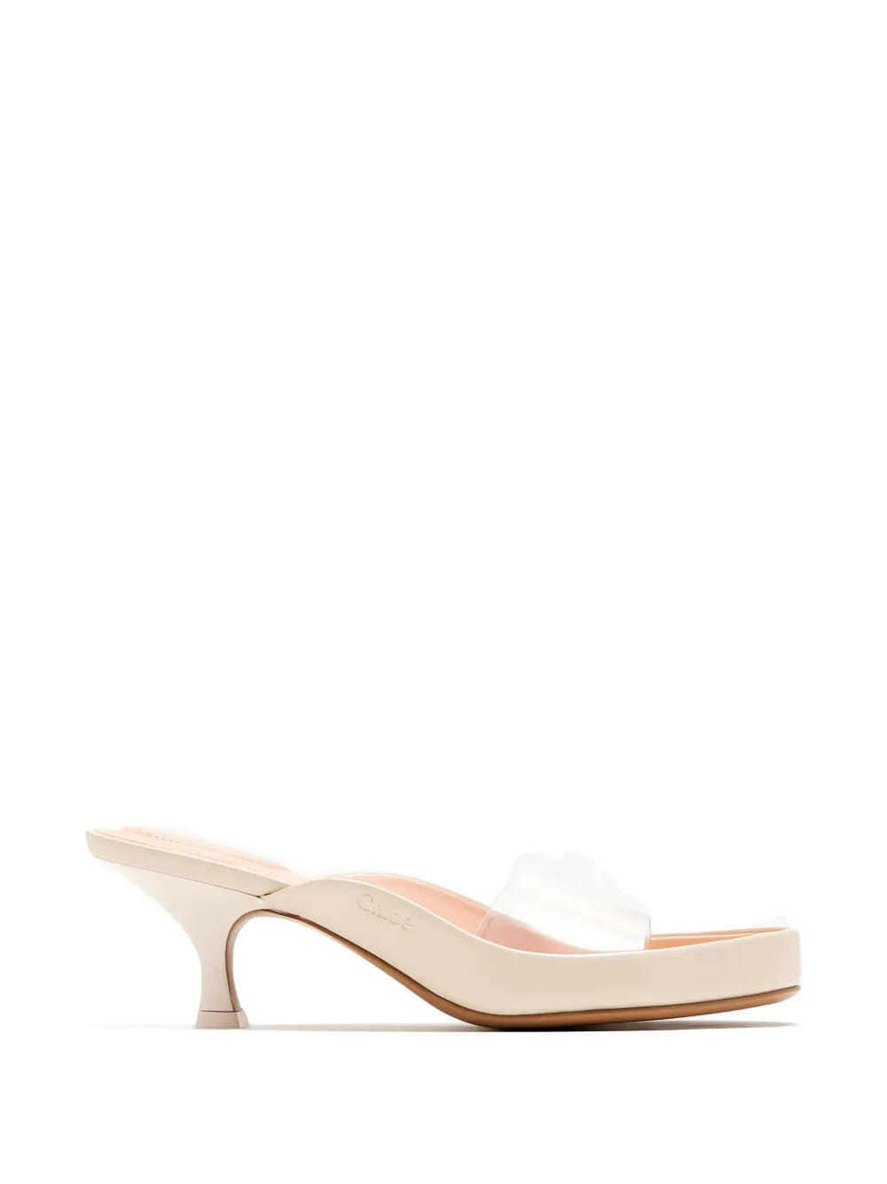 Chloé Junie transparent-strap mules - Toni neutri