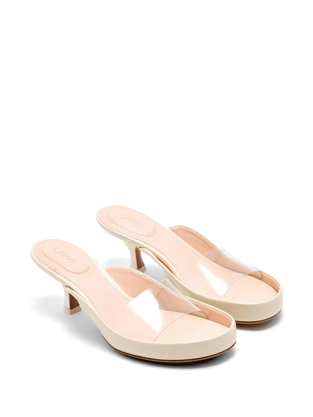  Chloé Junie Transparent-strap Mules - Neutrals 