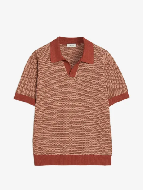 Piacenza Cashmere t-shirt à col polo texturé
