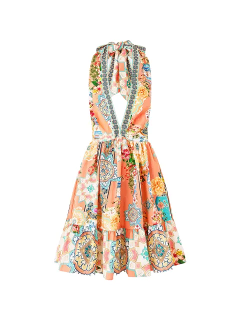 Camilla Meet Me In Mallorca ruffle hem mini dress