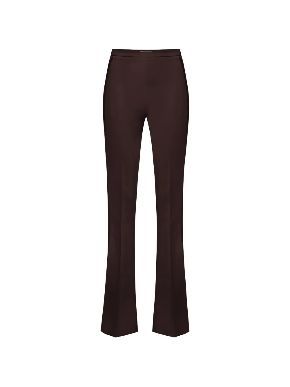 Elisabetta Franchi satin band bootcut trousers - Marrone