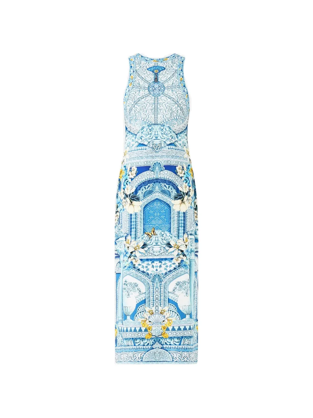 Camilla De nada granada midi dress - Blu