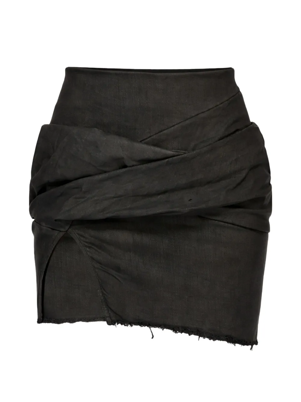 Rick Owens draped mini skirt - Nero