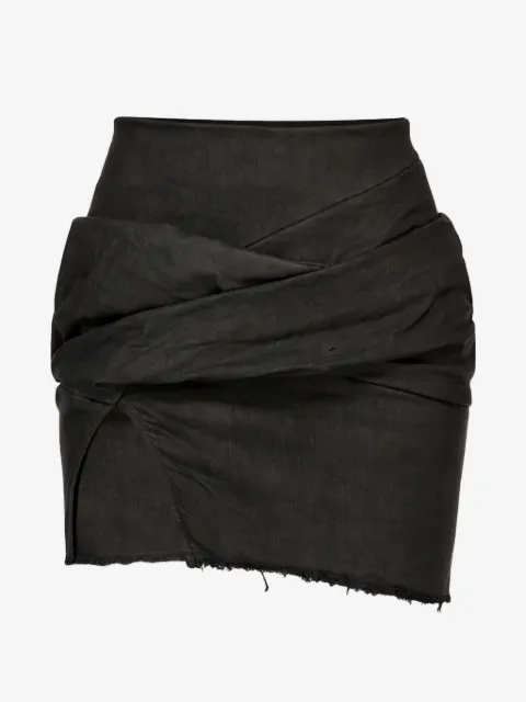 Rick Owens falda corta drapeada