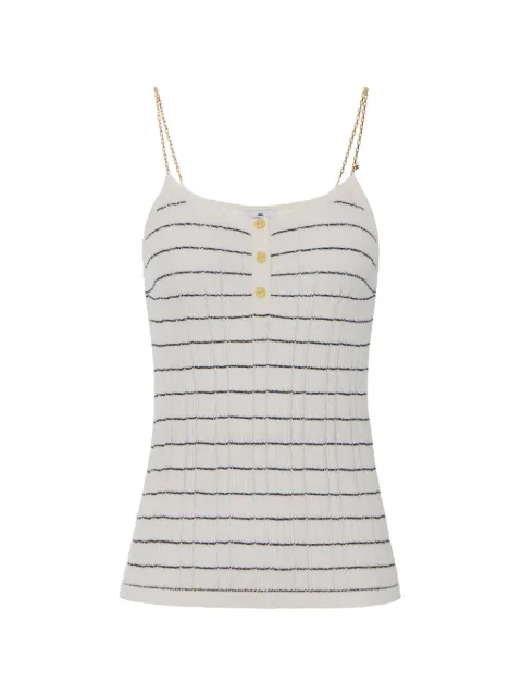 Elisabetta Franchi top tejido con motivo de rayas