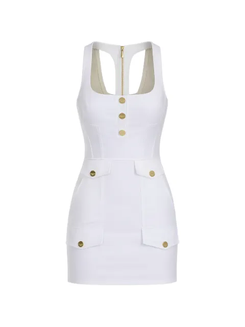 Elisabetta Franchi mini buttoned flap-pockets dress