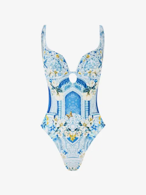 Camilla keyhole ruffled swimsuit