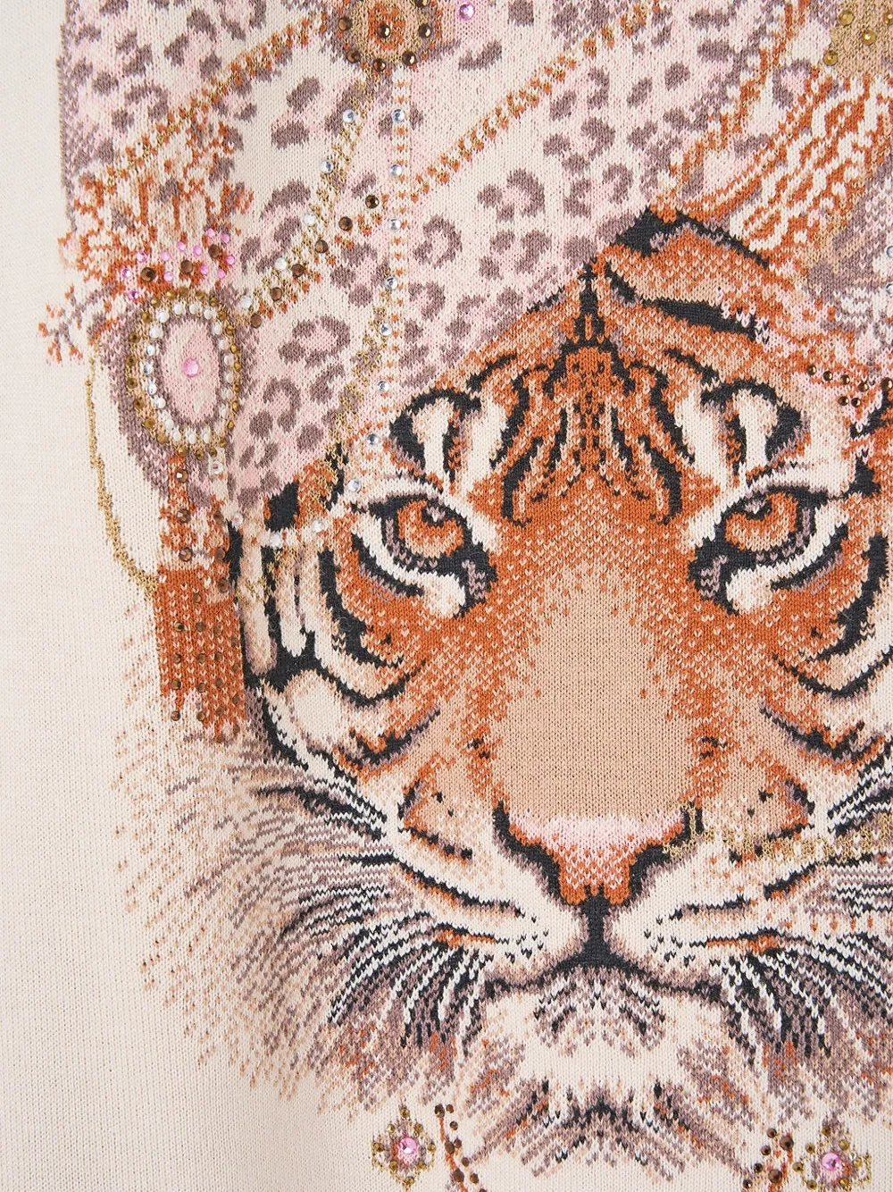  Camilla Tiger-graphic Sweater - Neutrals 