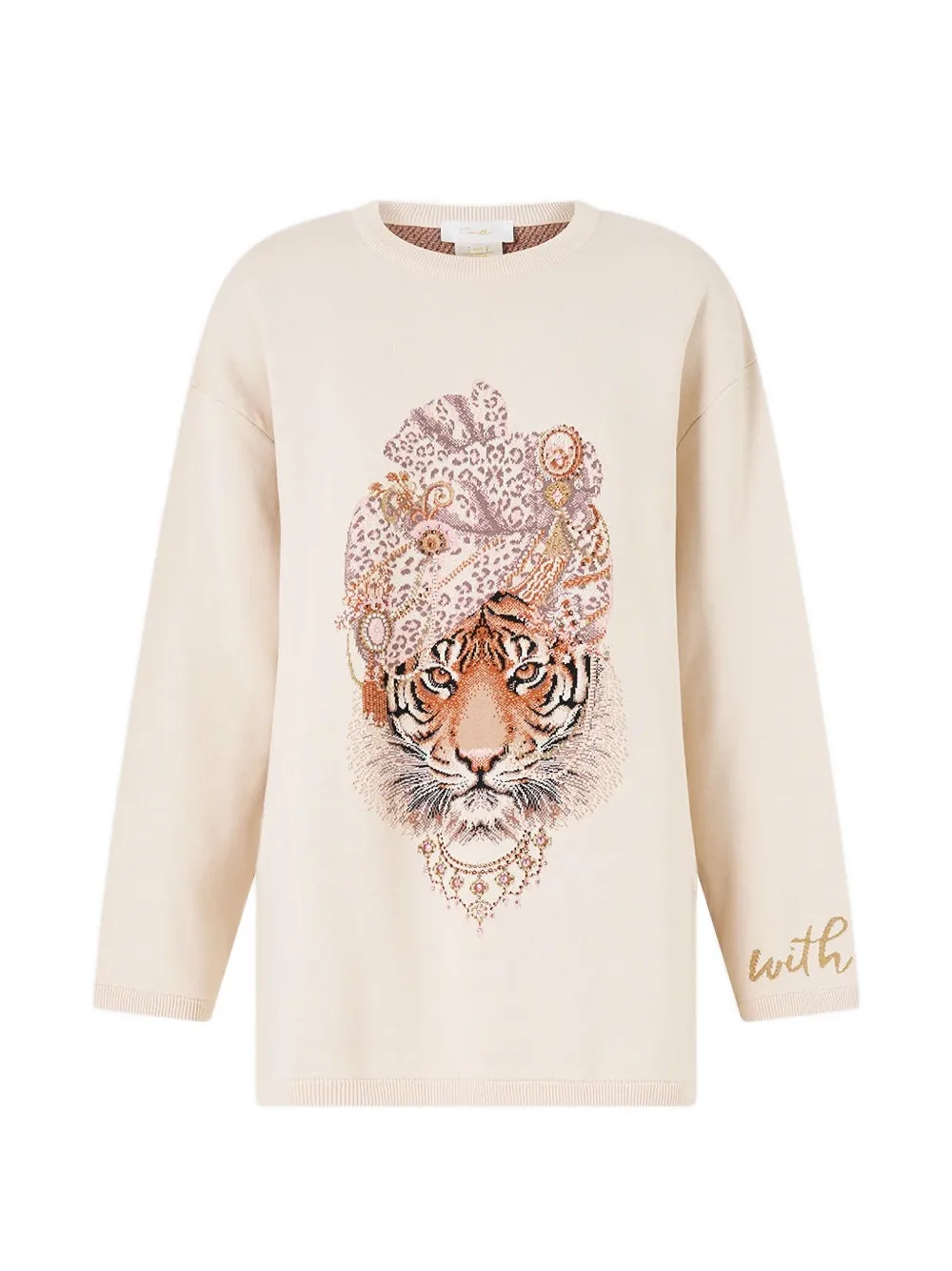 Camilla tiger-graphic sweater - Toni neutri