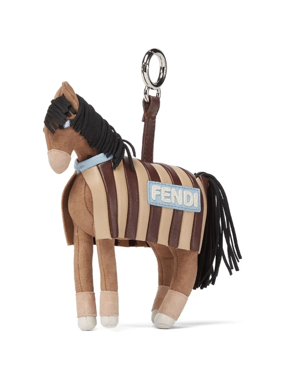 Fendi Kids striped horse charm - Nude