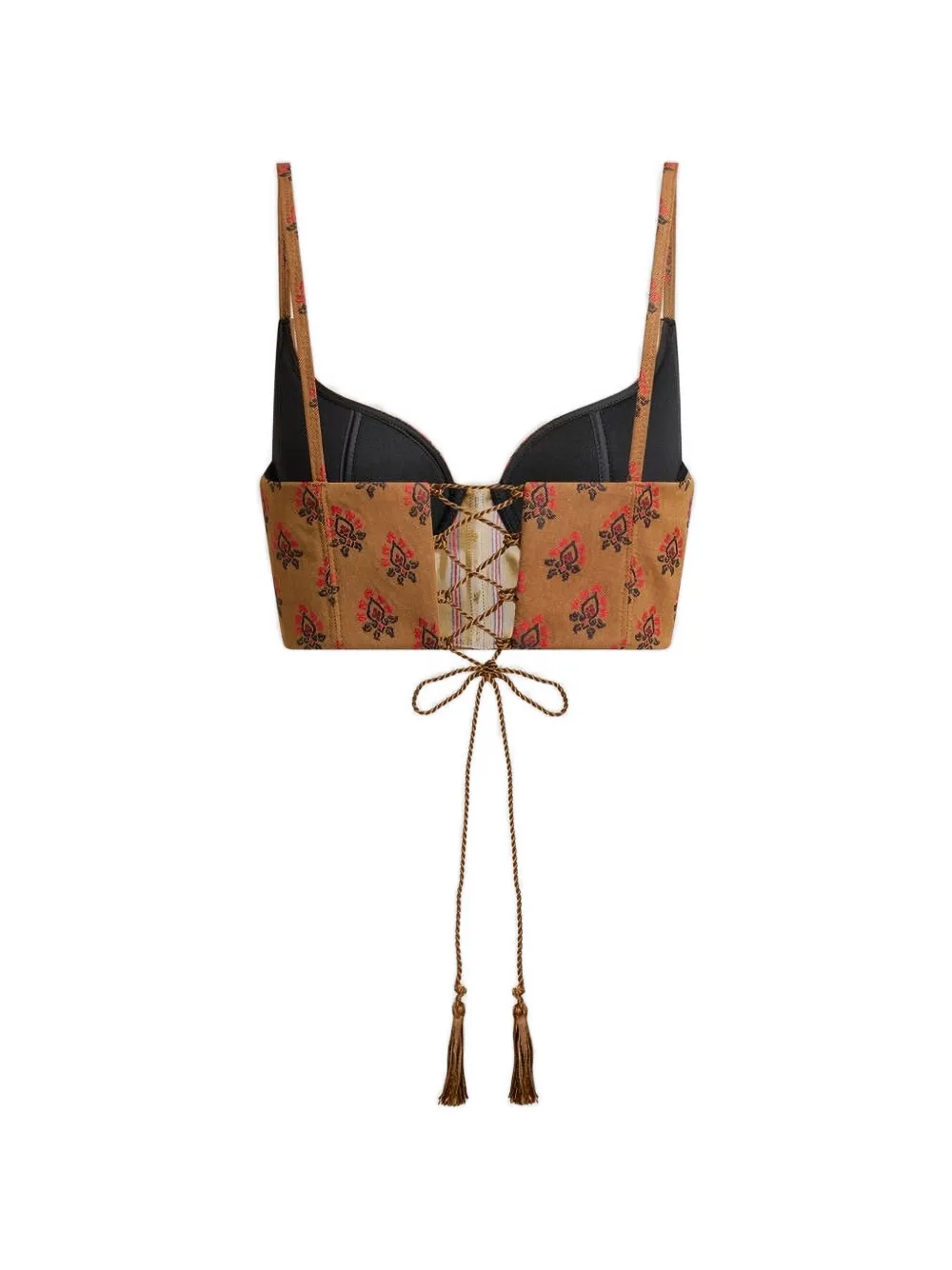 ETRO Cropped top met geborduurde bloemen Beige