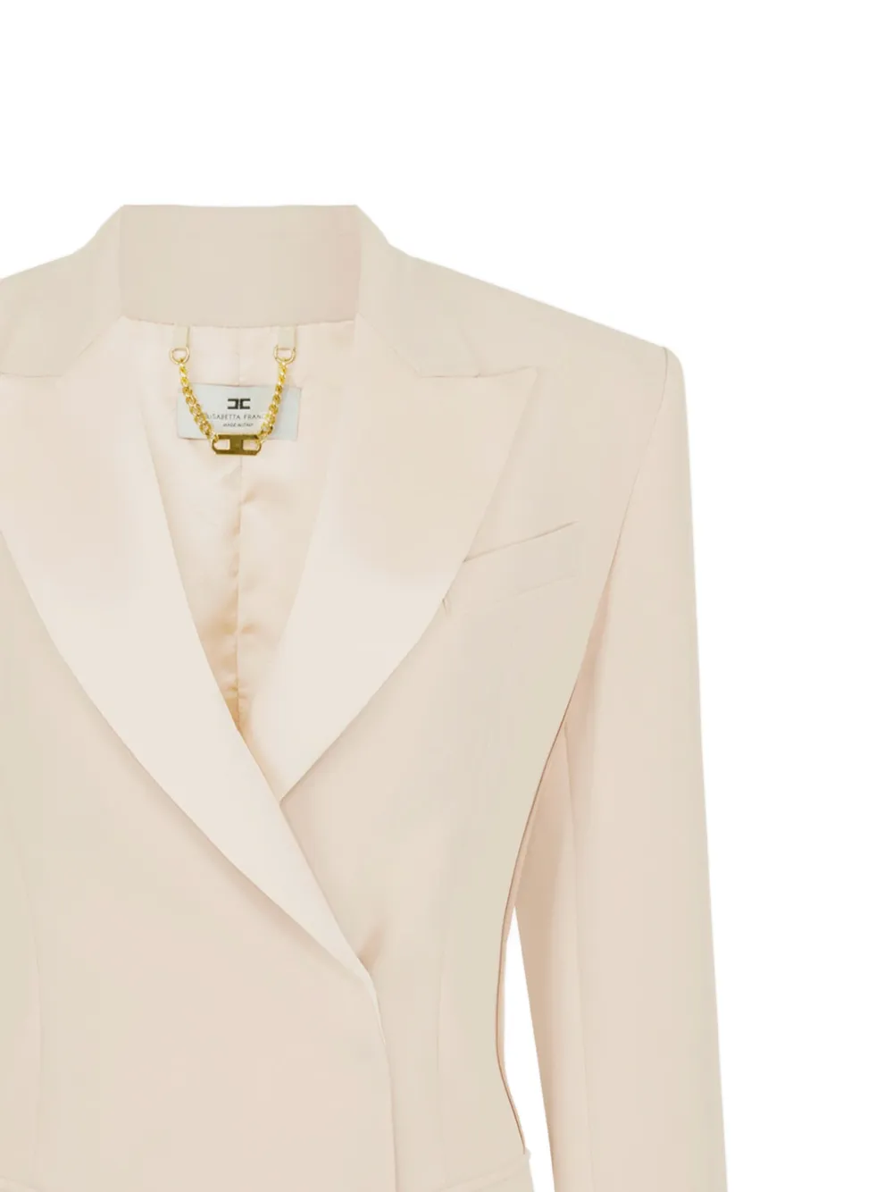 Elisabetta Franchi Double-breasted Peak Lapels Jacket - Neutrals 