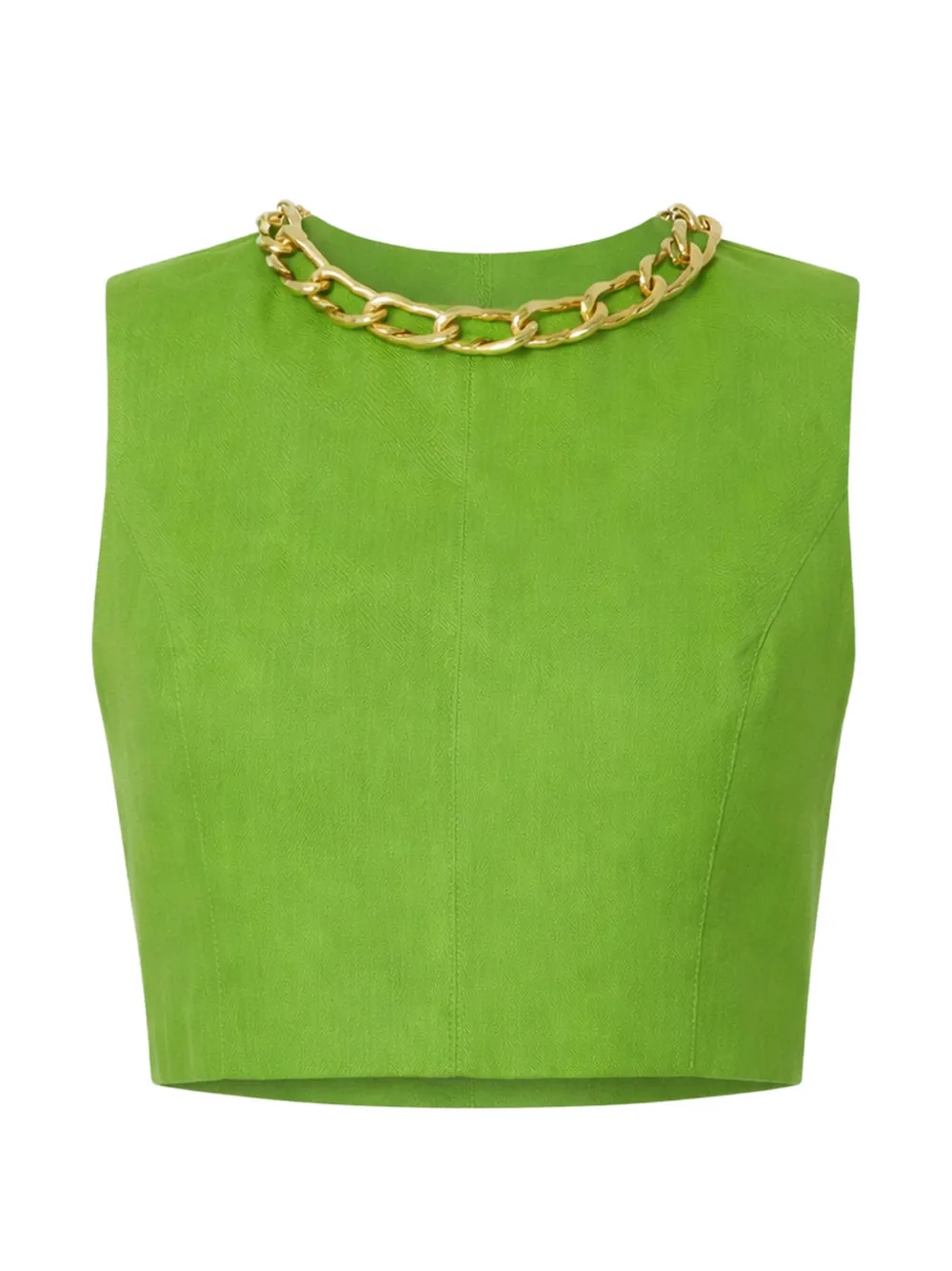 Elisabetta Franchi jewel-chain sleeveless top - Grün