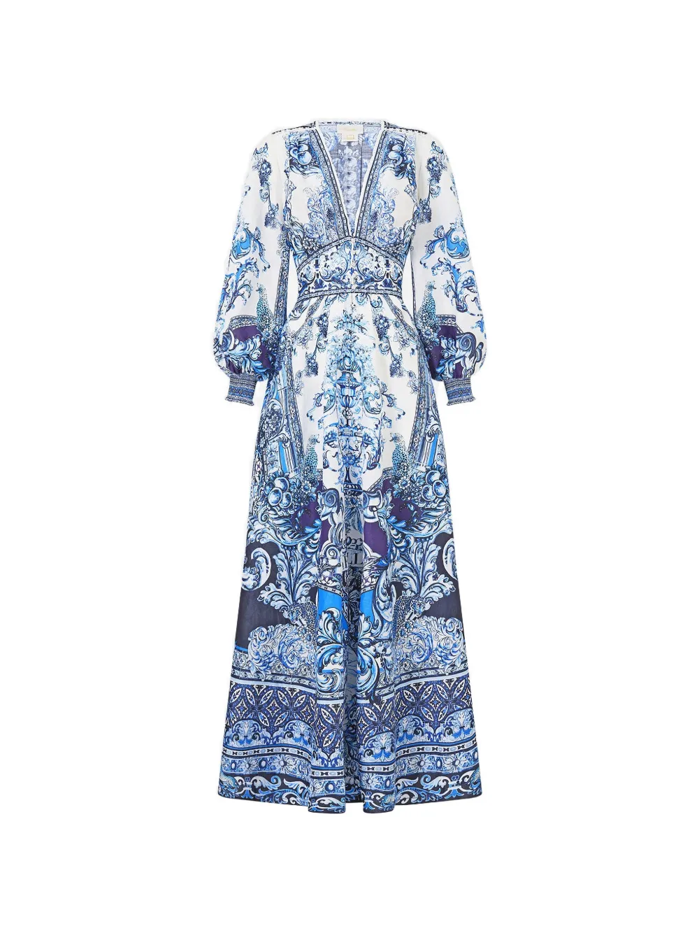 Camilla V-neck maxi dress - Blu