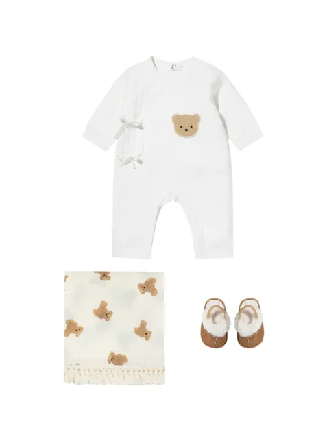 Cozy Crew Club teddy print fringe trim gift box