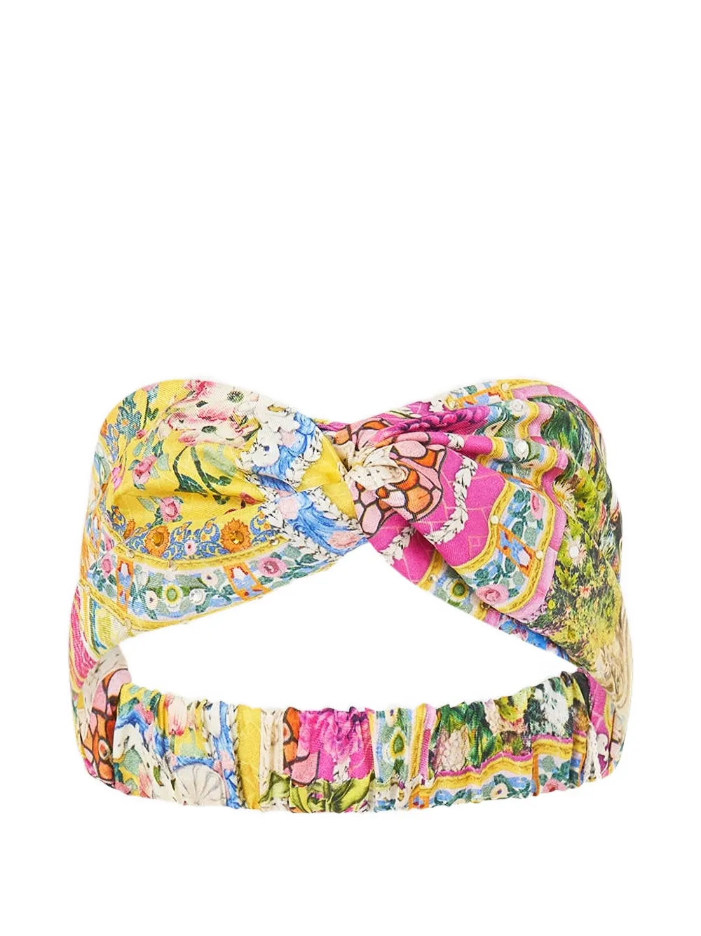  Camilla Woven-twist Silk Headband - Yellow 
